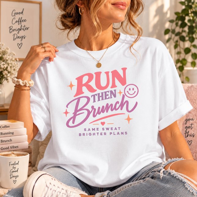 Camiseta de corrida Run Then Brunch (Run Then Brunch Running T-Shirt
)