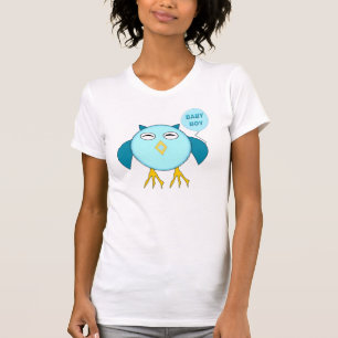 Camiseta De Coruja De Bebê Azul