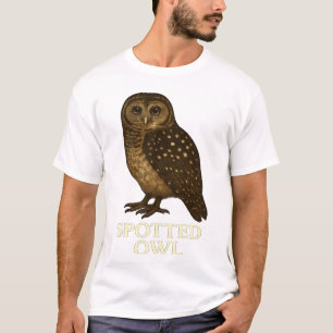Camiseta de Coruja Manchada: Camiseta de Espécies