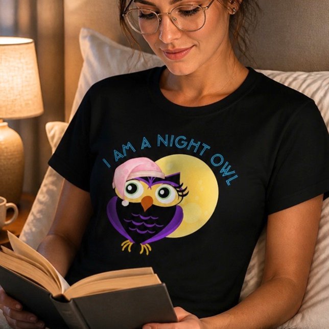 Camiseta de Coruja Noturna Fofa (Criador carregado)