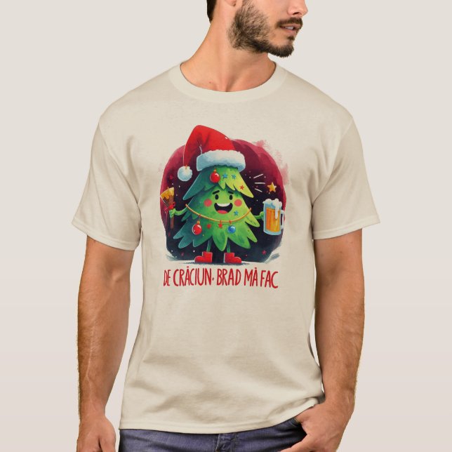 Camiseta De Crăciun, eu me torno uma árvore (Frente)