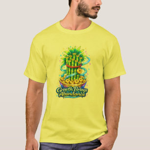Camiseta de Crescimento de Bambu Sortudo Presente 