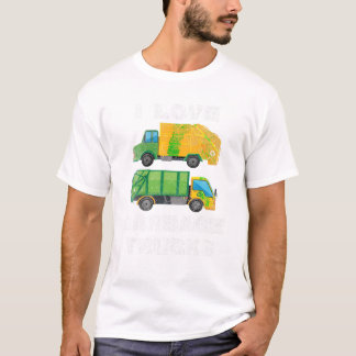 Camiseta de Criança Adora Caminhões de Lixo