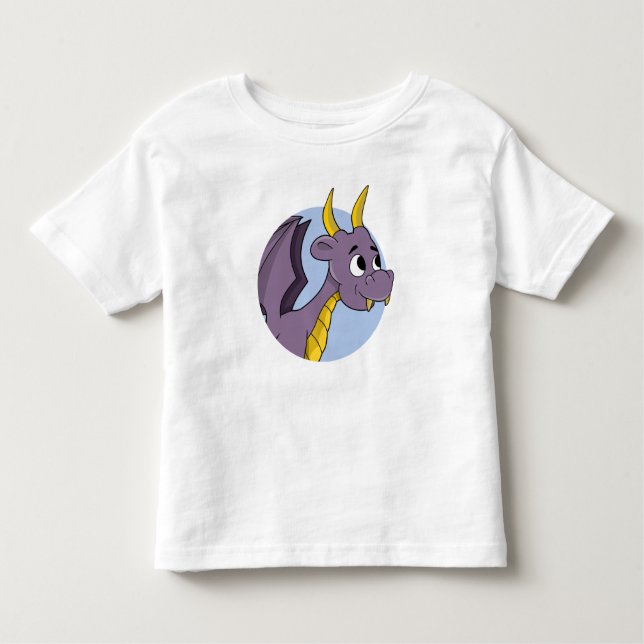 Camiseta de criança com desenho de dragão roxo (Frente)