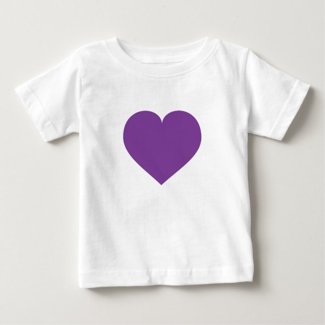 Camiseta de criança de coração roxo (Frente)