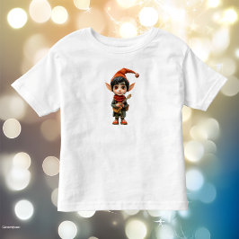 Camiseta de criança do Elfo de Natal Musical Boy
