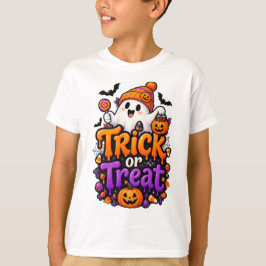 Camiseta de Crianças Fantasmas Cute Trick or Treat