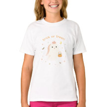 Camiseta de Crianças Fantasmas Meiga para Dia das