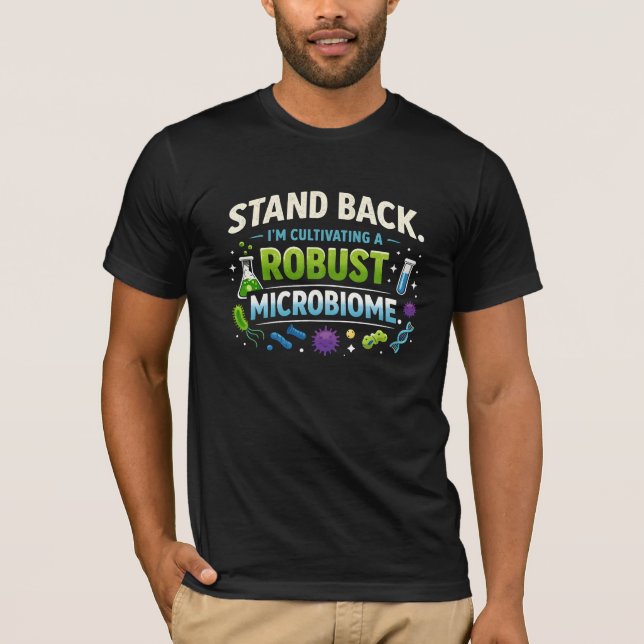 Camiseta de Cultivo de Bactérias do Microbioma Rob (Frente)