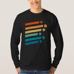 Camiseta de Dados de Dungeons Retro D20 Dragões Fa
