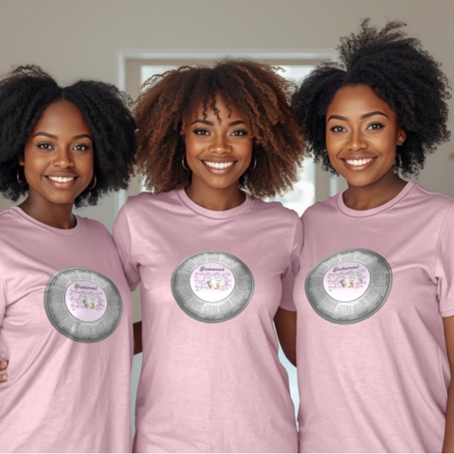 Camiseta de Dama de Honra de Casamento de Calendár (Criador carregado)