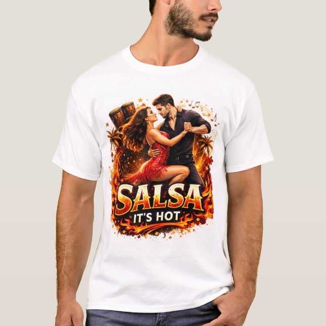 Camiseta de dança de salsa (Frente)