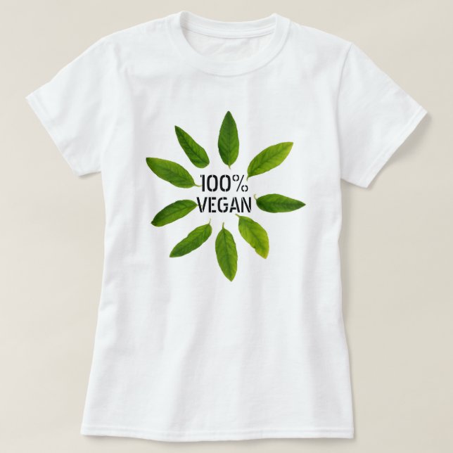 Camiseta De "Das mulheres orgânicas do Vegan 100% o t-shirt (Frente do Design)