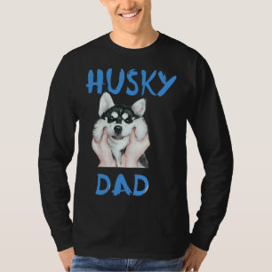 Camiseta De De De Husky Dad Sticker Colher