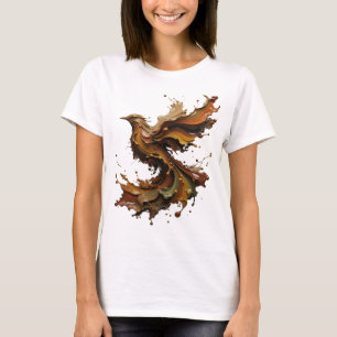 Camiseta de declaração de ARTE ABSTRATA Laranja na