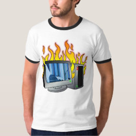 Camiseta de Dedo Básico de Incêndio Computador