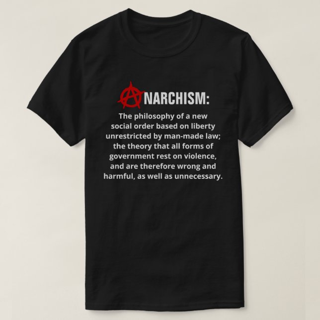 Camiseta de definição de anarquismo (Frente do Design)