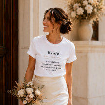 Camiseta de Definição de Noiva | Presente Personal