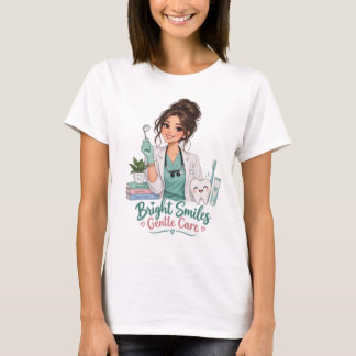 Camiseta de Dentista com Sorrisos Brilhantes e Cui