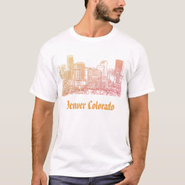 Camiseta de Denver Camiseta do Colorado Silhueta d