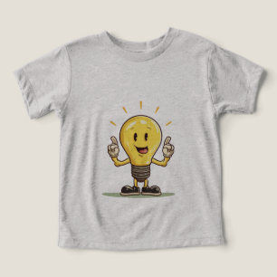 Camiseta de desenho animada com LED de lâmpada eng