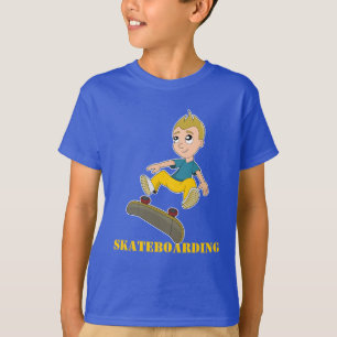 Camiseta de desenho animada do Skateboard