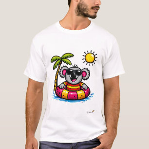 Camiseta de desenho animado da Festa de Piscina do