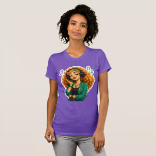 Camiseta de desenho animado da menina Rosie Max –