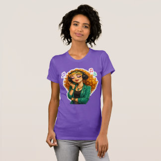 Camiseta de desenho animado da menina Rosie Max –