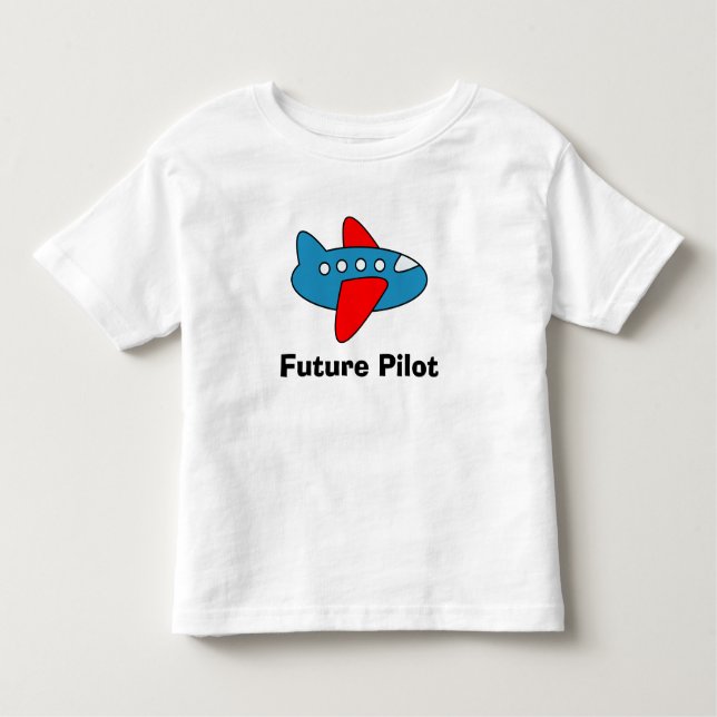 Camiseta de desenho animado de avião para futuros  (Frente)