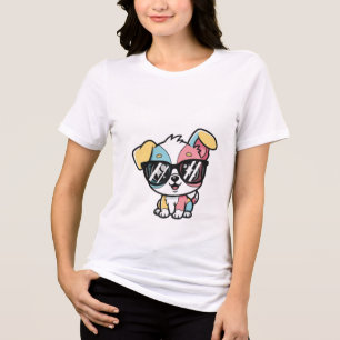 camiseta de desenho animado de cachorrinho fofo