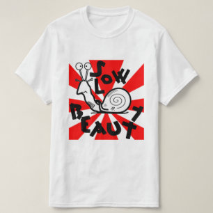 Camiseta de desenho animado de caracol legal