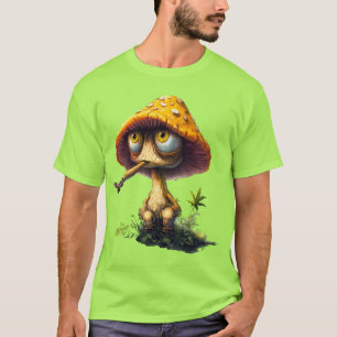 Camiseta de desenho animado de cogumelo funky chap