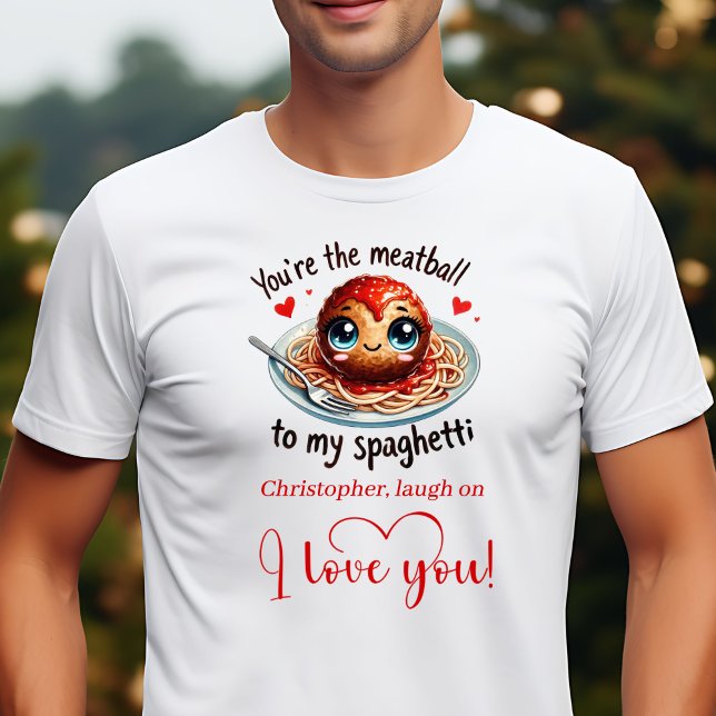 Camiseta de desenho animado de comida engraçada pa (Funny Valentine Love Gift Food Cartoon T-Shirt)