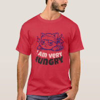 Camiseta de desenho animado de gato sarcástico e f