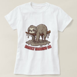 Camiseta de desenho animado de preguiça preguiçoso