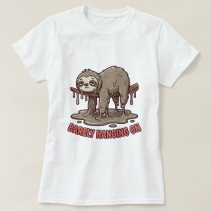 Camiseta de desenho animado de preguiça preguiçoso