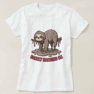 Camiseta de desenho animado de preguiça preguiçoso