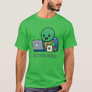 Camiseta de desenho animado de tartaruga fofa para
