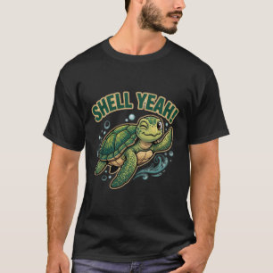 Camiseta de desenho animado de tartaruga marinha f