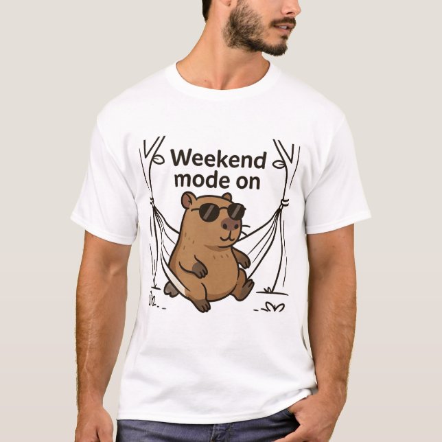 Camiseta de desenho animado do meme do capivara pr (Frente)