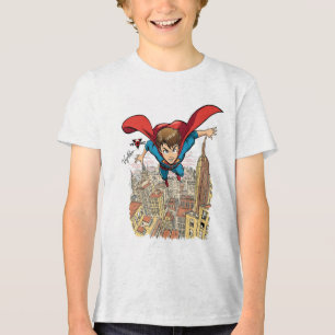 Camiseta de Desenho Animado do Menino Super Voador