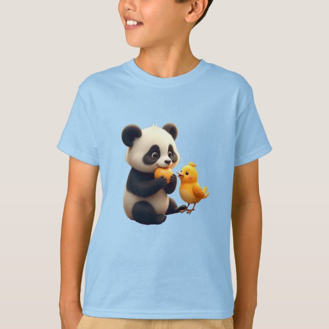 Camiseta de desenho animado Panda (Frente)