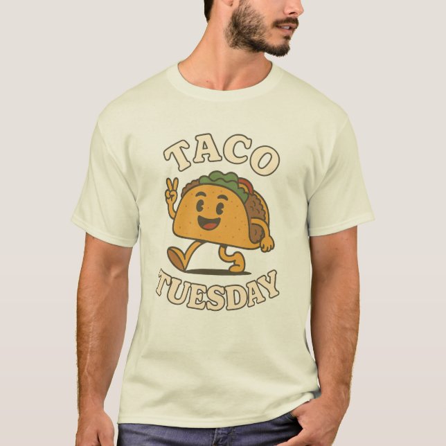 Camiseta de desenho animado “Taco Tuesday” (Frente)
