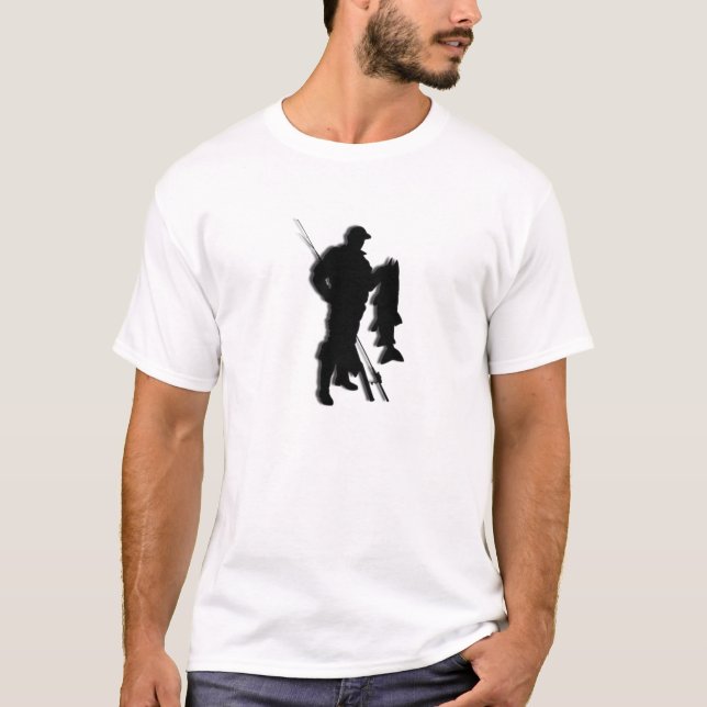 Camiseta de Desenho de Esportes de Pesca (Frente)