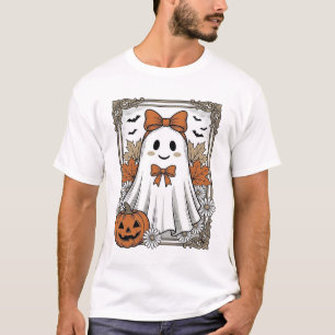 Camiseta de Desenho de Fantasma de Halloween Fofo
