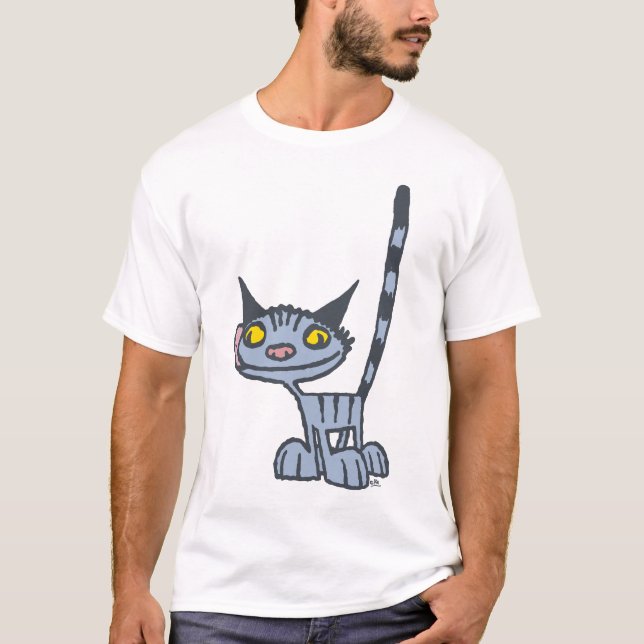 Camiseta de desenho de Gatinho, em forma de boneca (Frente)