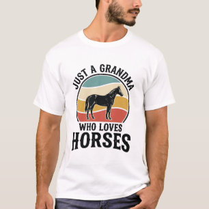 Camiseta de Desenho de Gravura Vintage Avó Ama Cav