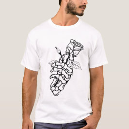 Camiseta de Desenho de Linha Abstrata Minimalista