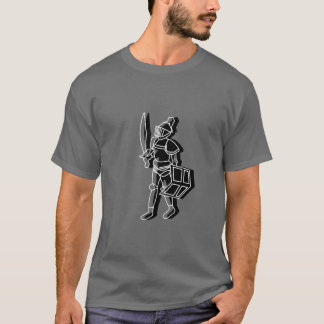 Camiseta de Desenho de Linha Negra de Cavalo de Ru